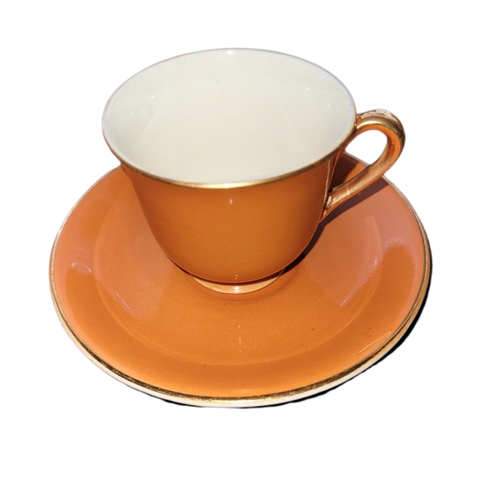 Demitasse cup and saucer set, Steubenville.